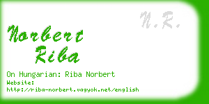 norbert riba business card